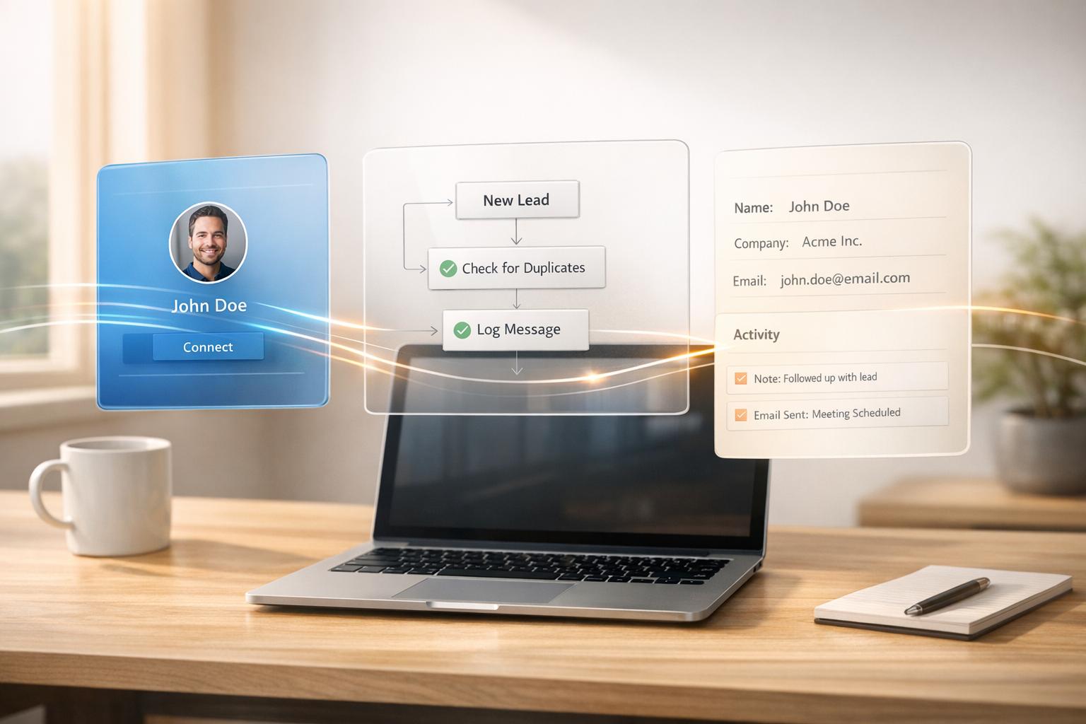 How to Create a LinkedIn-to-CRM Workflow Without Code