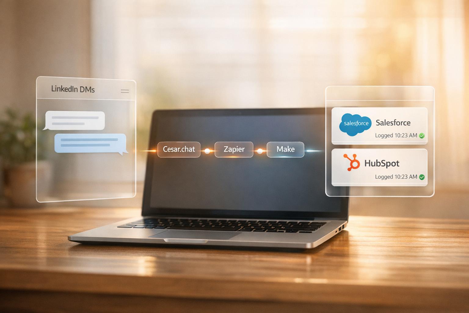 How to Automatically Log LinkedIn DMs into Salesforce or HubSpot